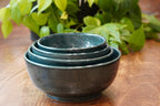 Small, Hand-carved, Peony Nesting Bowls Set of Four