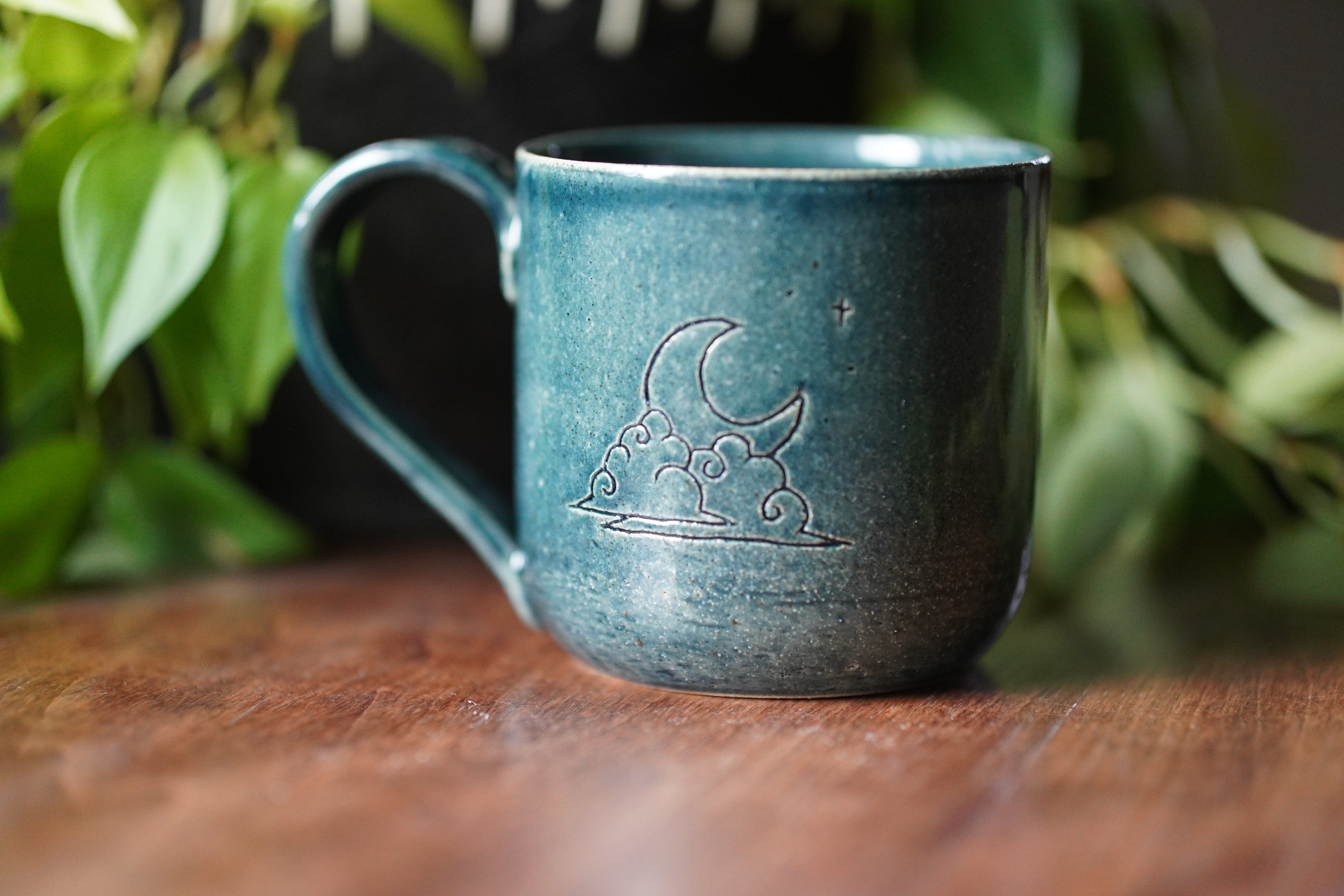 Dark Teal, Celestial Mug