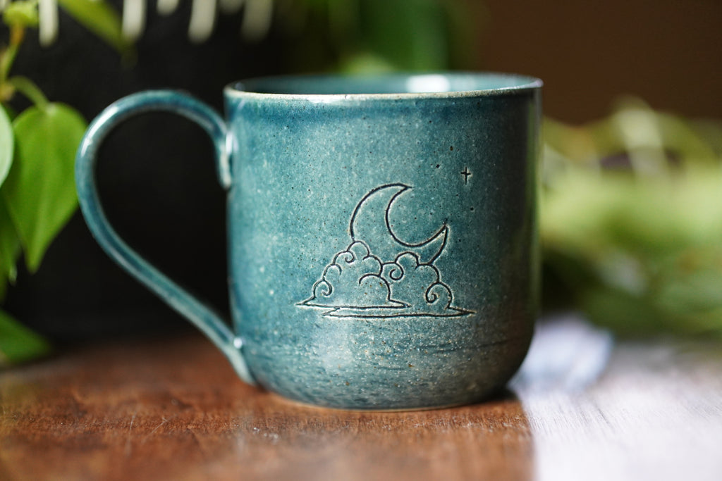 Dark Teal, Celestial Mug