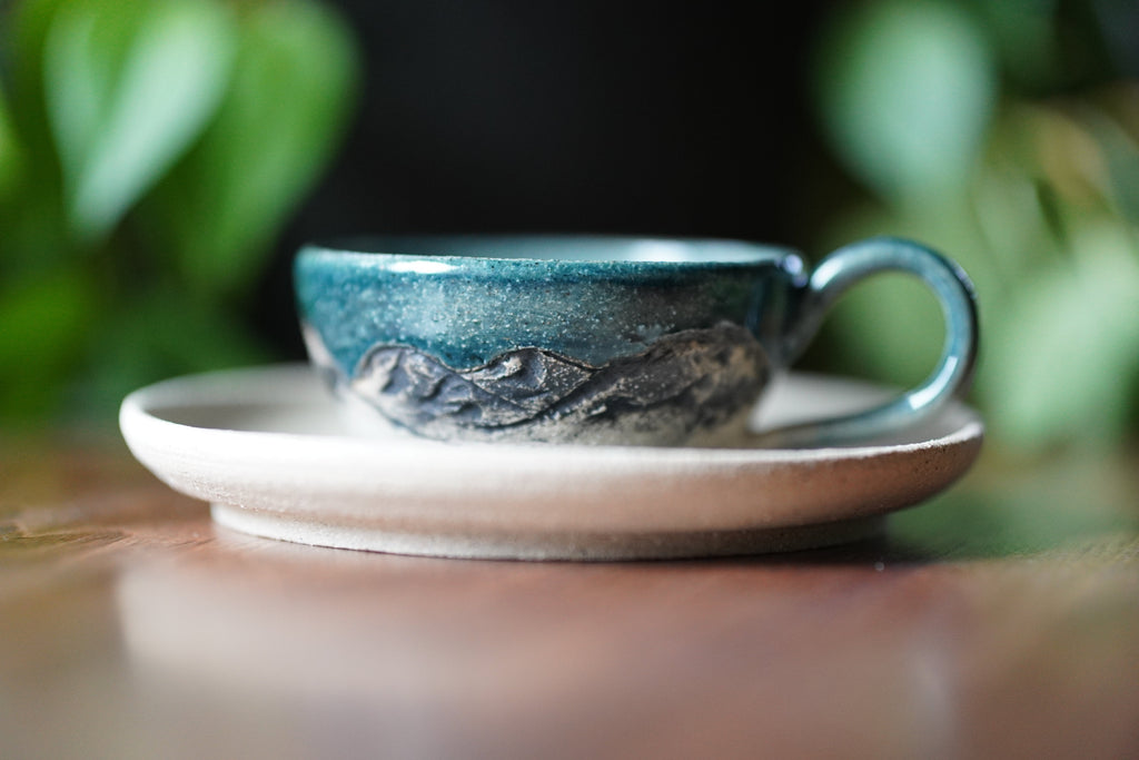 Mountain Espresso Mug and Saucer Set