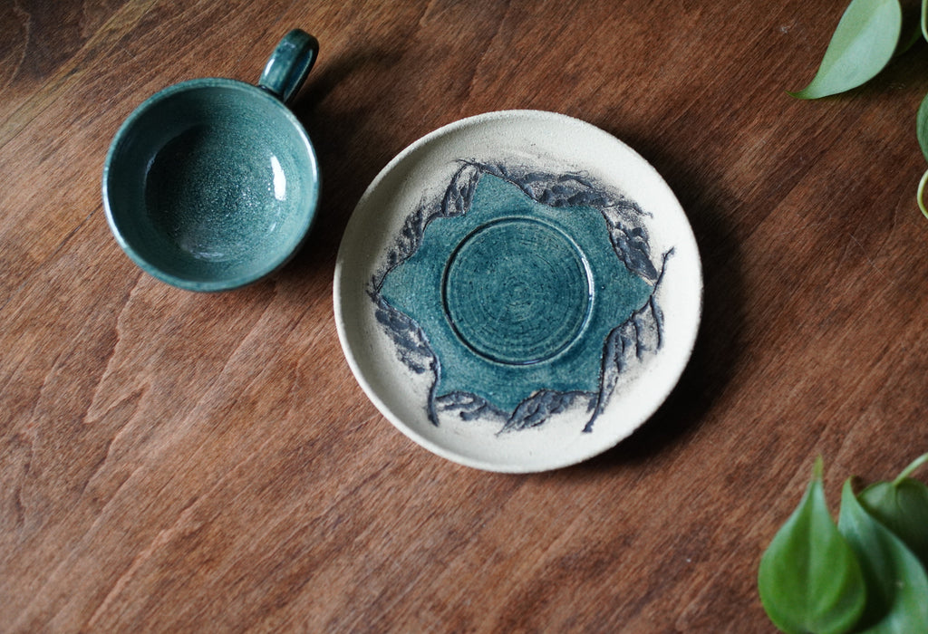 Mountain Espresso Mug and Saucer Set