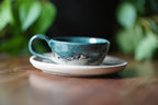 Smaller Mountain Espresso Mug and Saucer Set