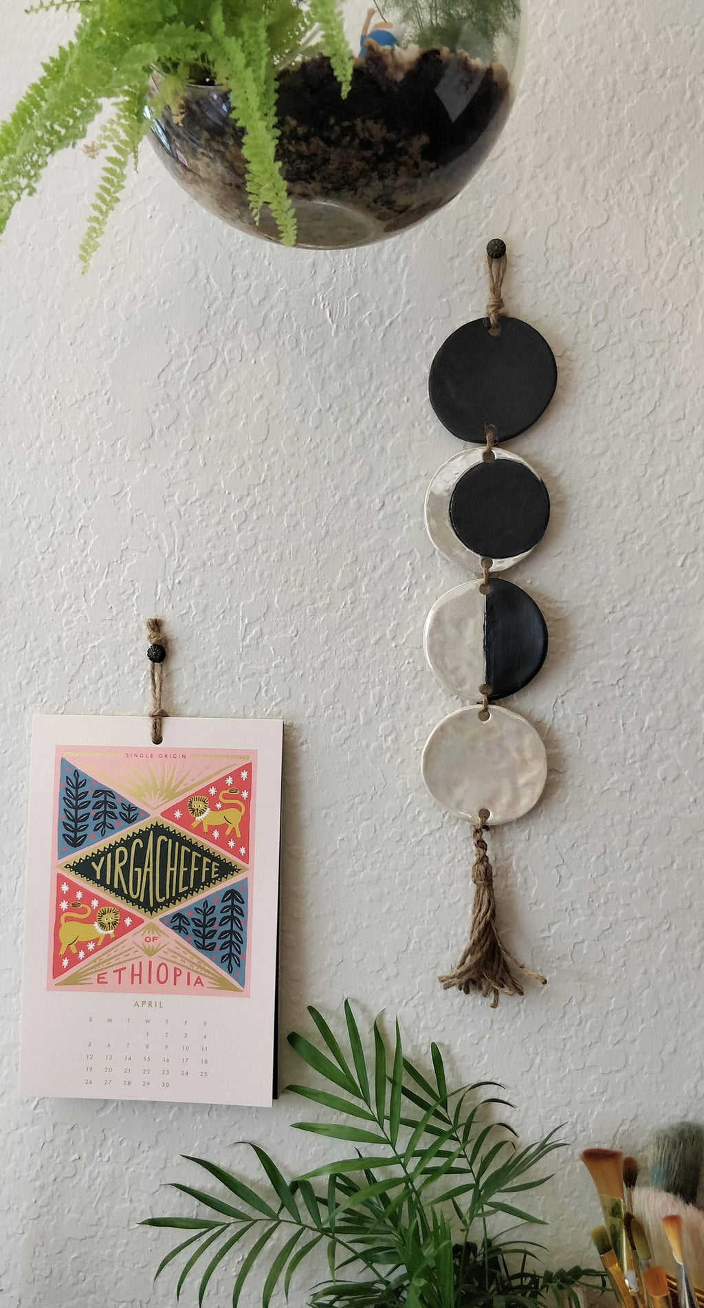 Iridescent, Moon Phase Wall Hanging