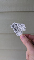 Heckin Fast Dog Vinyl Sticker