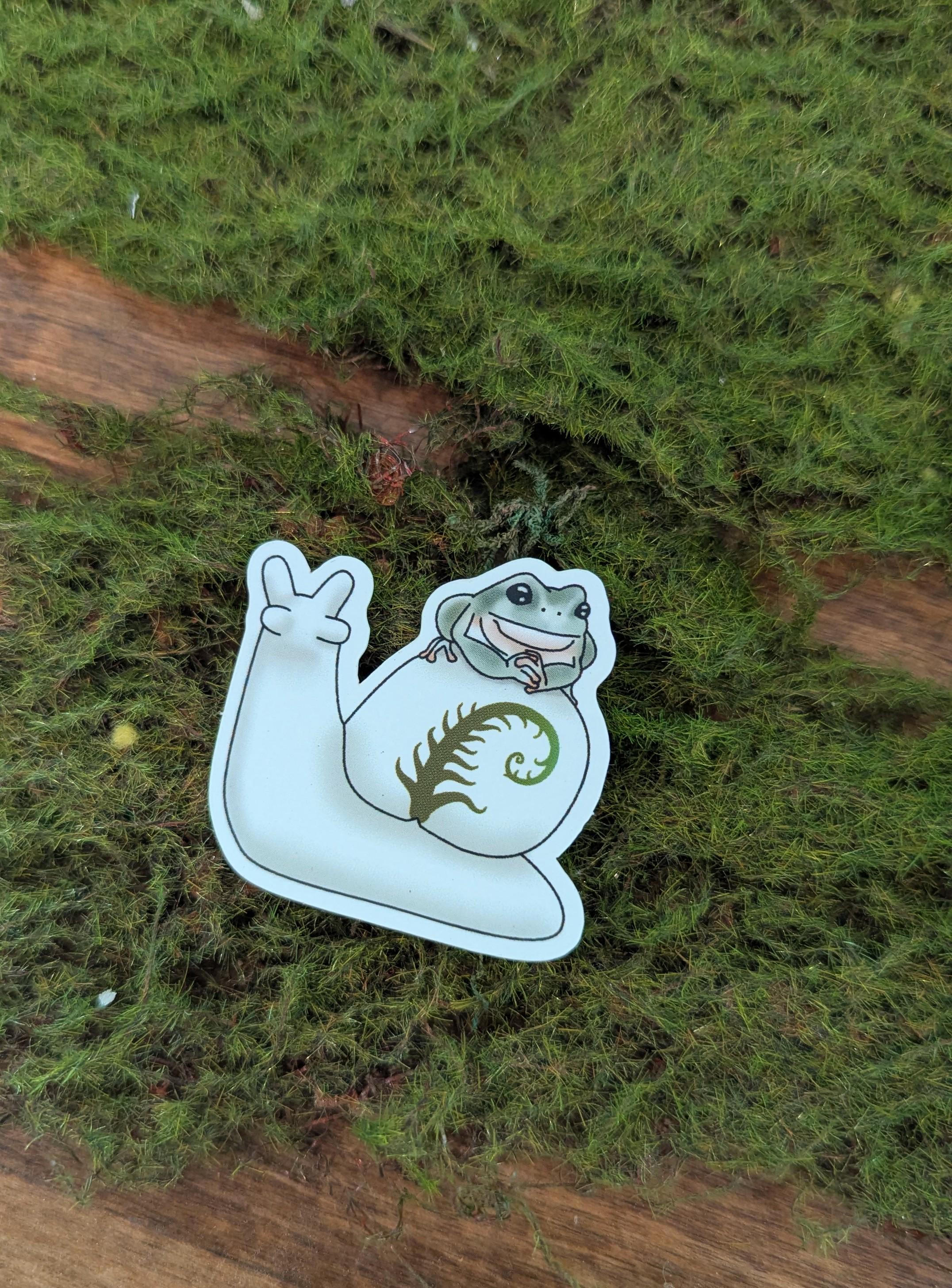 Frog 'n' Snail Vinyl sticker